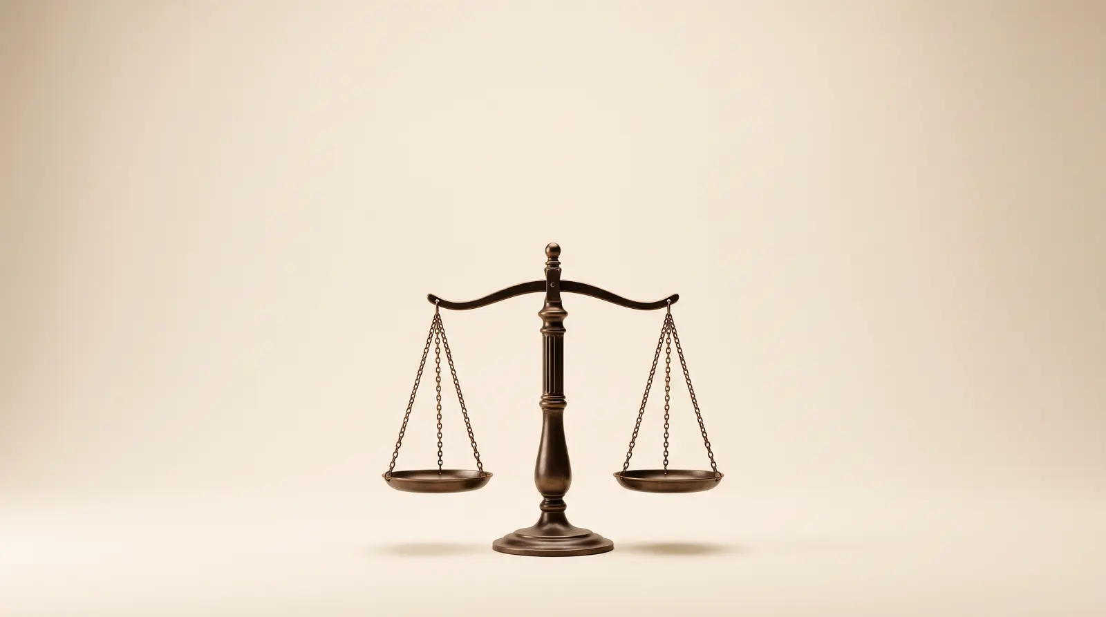 Balanza de la justicia en bronce